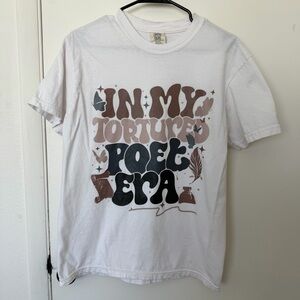 Taylor Swift TTPD Inspired Design White T-Shirt Comfort Colors